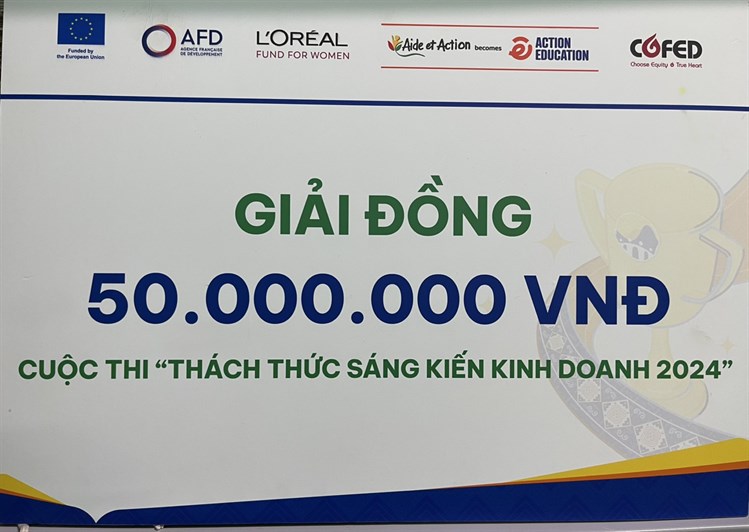 Đà Giang ECO đạt được Giải Đồng 50.000.000 vnđ trong cuộc thi Thách thức sáng kiến kinh doanh 2024